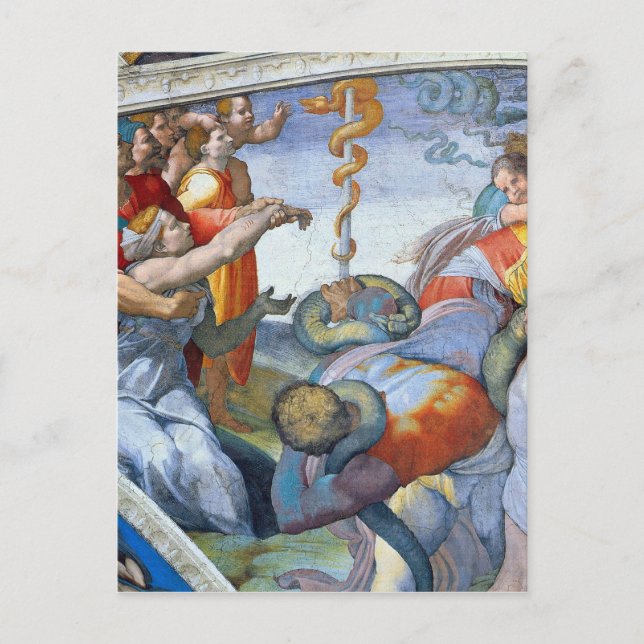 Bronze-ormen av Michelangelo Unterberger Vykort (Framsida)