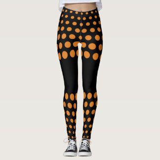 Bronze Polka Dot Mönster Leggings