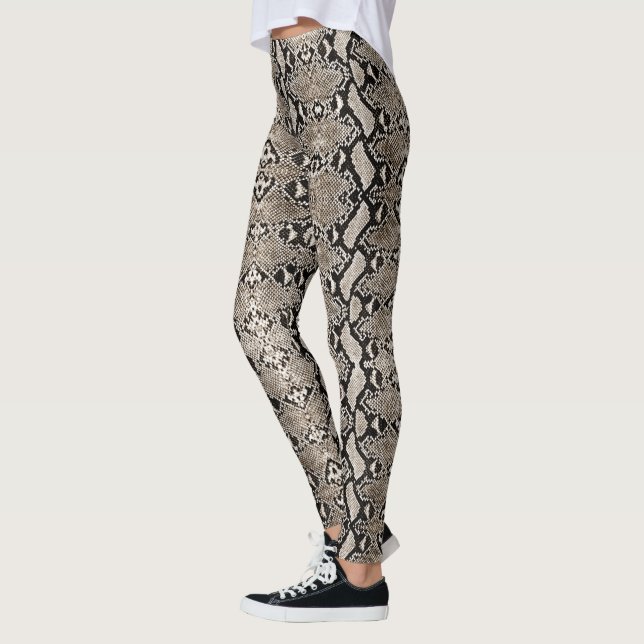 Bronze Python Snakeskin Leggings (Vänster)