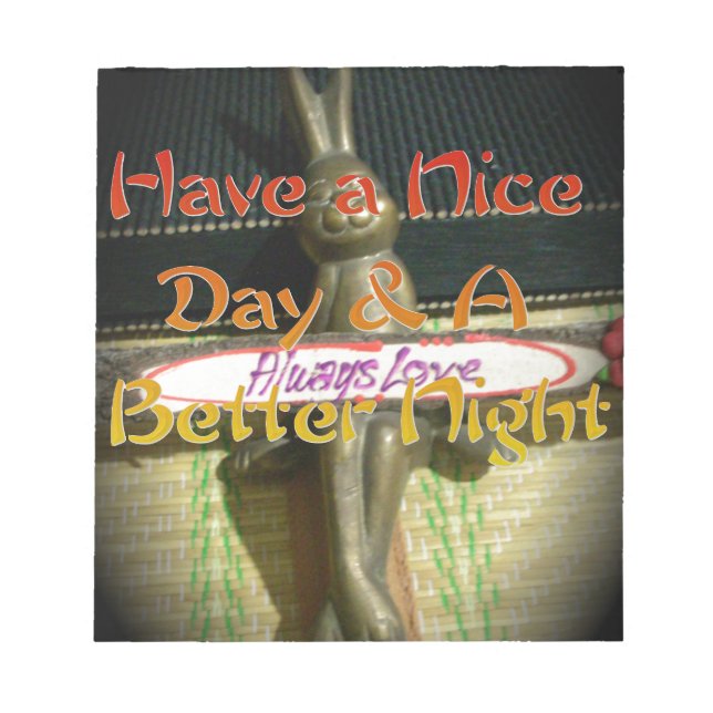 Bronze Rabbit Sculpture med inspirationsofferter Anteckningsblock (Framsida)