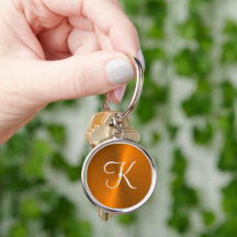 Bronze shiny faux metall monogram