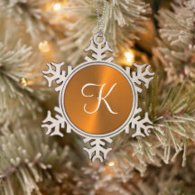 Bronze shiny faux metall monogram