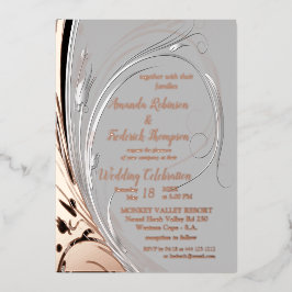 Bronze Silver & Black abstrakt