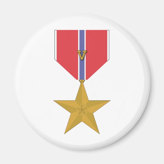 Bronze Star med V Magnet (Framsidan)