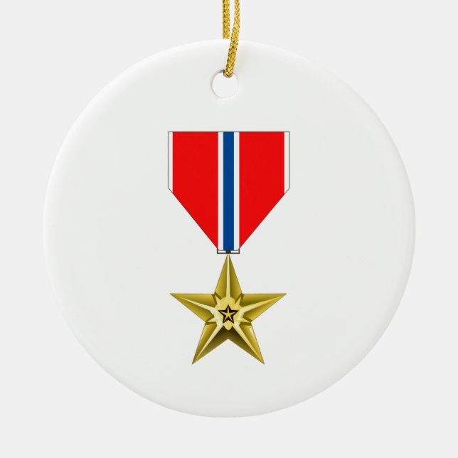BRONZE STAR MEDAL JULGRANSPRYDNAD KERAMIK (Framsidan)