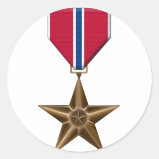 Bronze Star Medal Runt Klistermärke