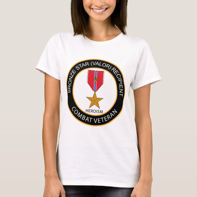 Bronze Star Recipient Combat Veteran Tee (Framsida)