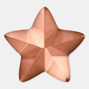 Bronze Star Sticker Stjärnformat Klistermärke