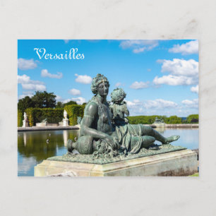 Bronze statue i Versailles slottets trädgård Vykort