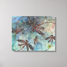 Bronze Tippade Dragonflies på Magic Himlar