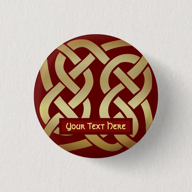 Bronze Tone Celtic Knot Knapp (Framsida)
