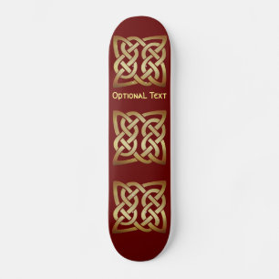 Bronze Tone Celtic Knot  Mini Skateboard Bräda 18,5 Cm