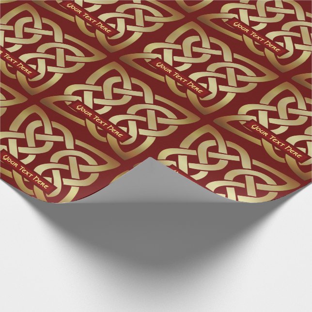 Bronze Tone Celtic Knot Presentpapper (Hörn)