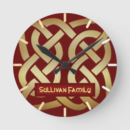 Bronze Tone Celtic Knot Rund Klocka