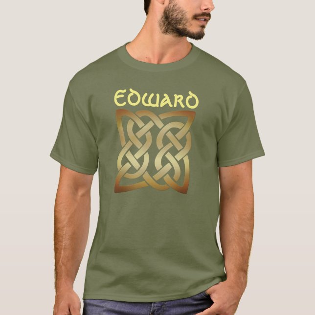 Bronze Tone Celtic Knot T Shirt (Framsida)
