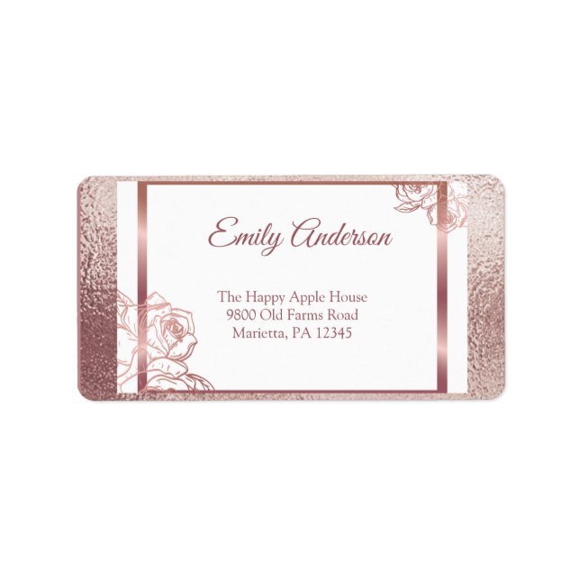 Bronze Vuxen Dubbla Joint twin-födelsedag Adressetikett (Framsidan)