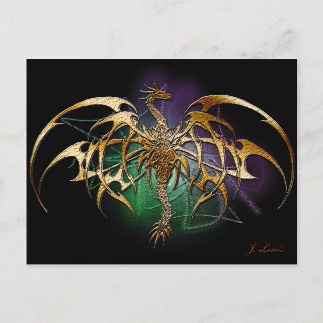 Bronzed Dragon Vykort (Framsida)