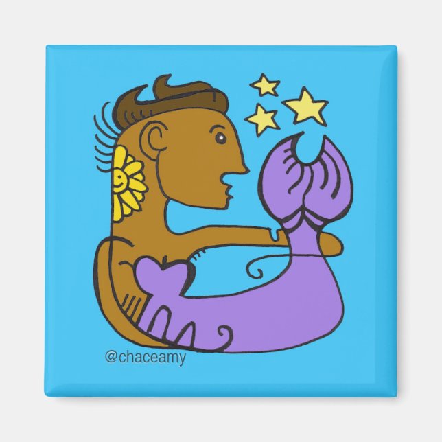 Bronzed Sjöjungfru Beauty Magnet (Framsidan)