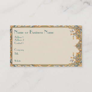 Bronzed Victorian Flourish Affärskort Visitkort