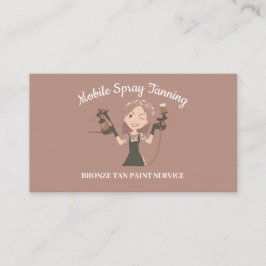 Bronzer Spray Body Paint Dam Mobile Tanning Visitkort