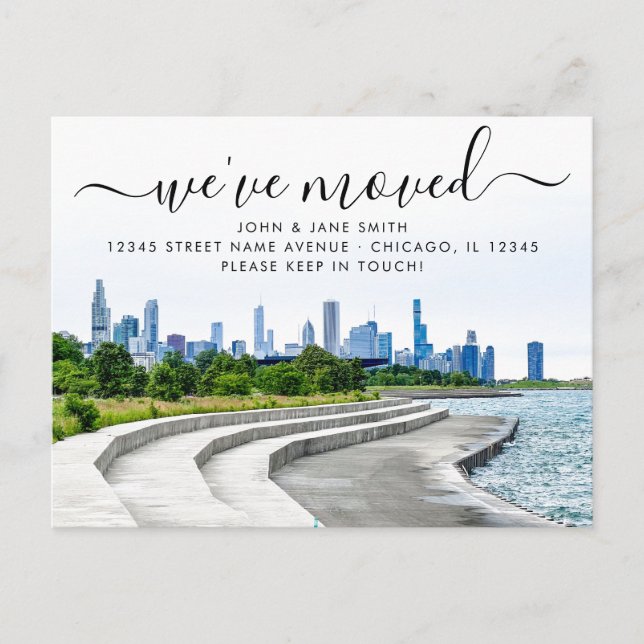 Bronzeville Chicago Flyttningsanmälnings vykort (Framsida)