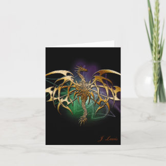 Bronzfärgad drake kort