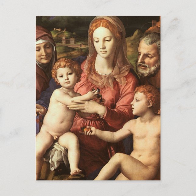 Bronzino - Heliga Family Vykort (Framsida)
