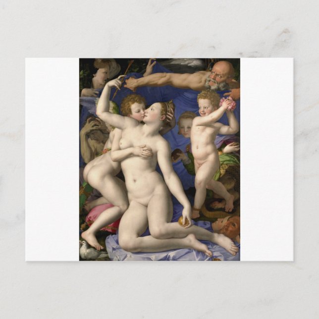 Bronzino: Venus, Cupid, Folly och Time Vykort (Framsida)