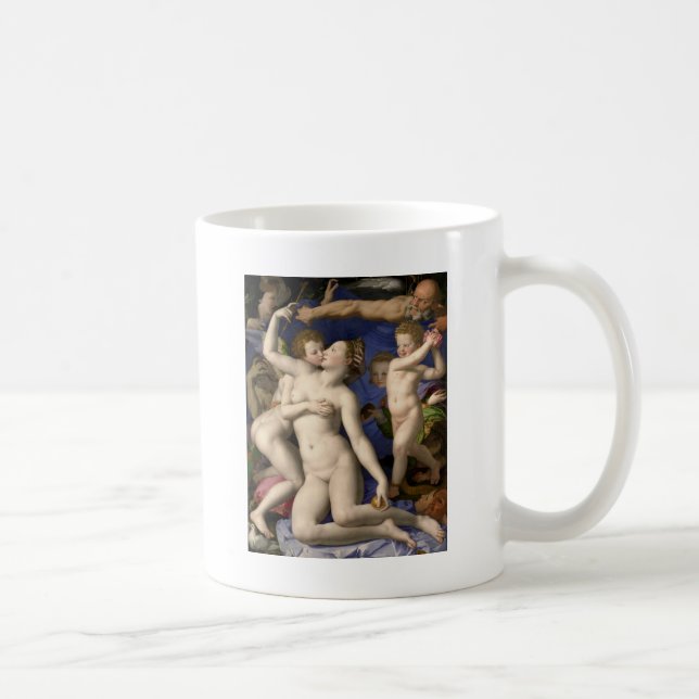 Bronzino: Venus, Cupid, galenskap och Time Kaffemugg (Höger)
