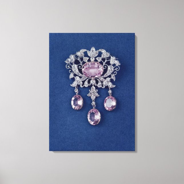 Brooch i form av en blomma, c.1780 canvastryck (Framsida)