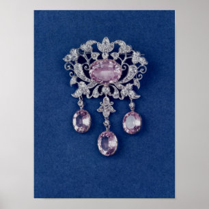 Brooch i form av en blomma, c.1780 poster