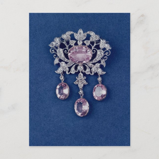 Brooch i form av en blomma, c.1780 vykort (Framsida)