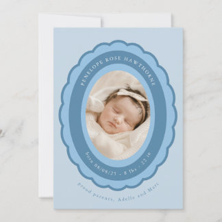 Brooch Keepsaké Birth Announcement Inbjudningar