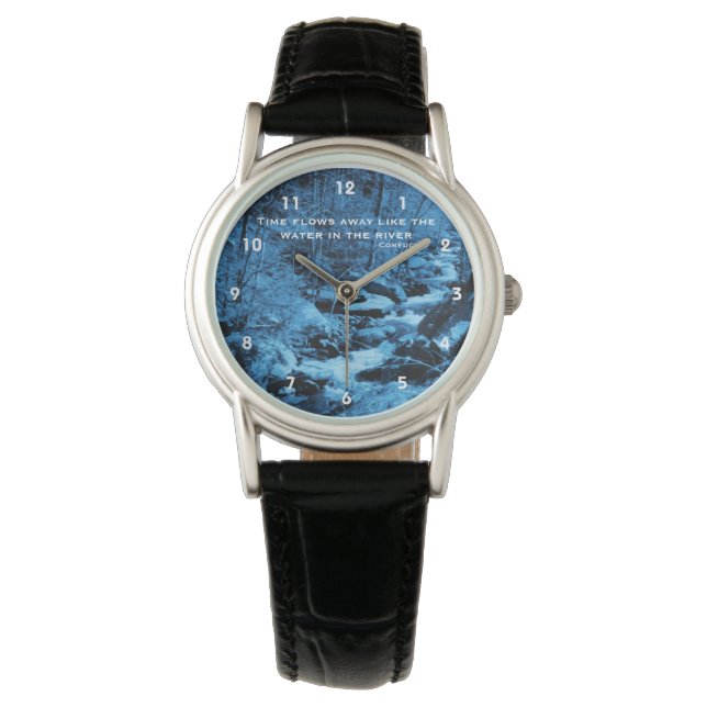Brook Time Confucius inspirational Quote Armbandsur (Framsida)