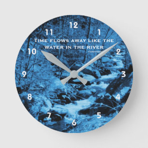 Brook Time Confucius inspirational Quote Rund Klocka