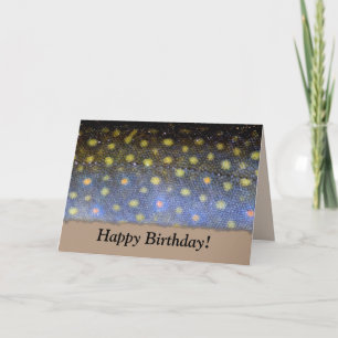 Brook Trout Birday Card Kort