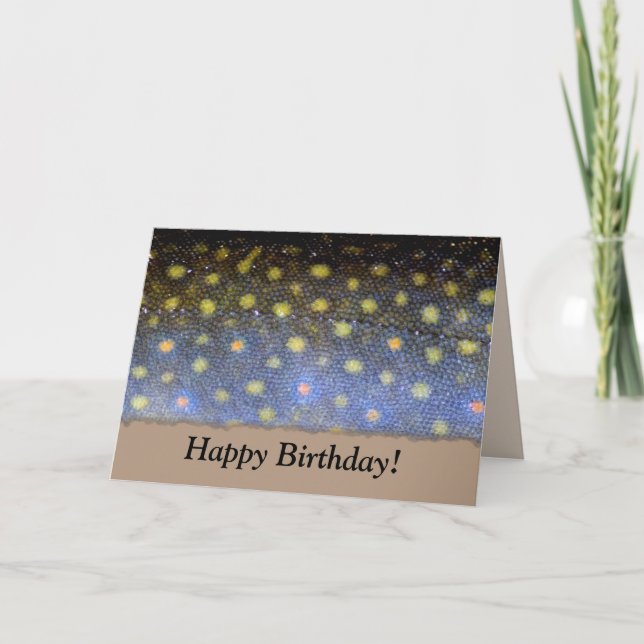 Brook Trout Birday Card Kort (Framsida)
