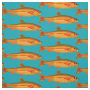 Brook Trout Fish Fishing Mönster för fiskare Tyg
