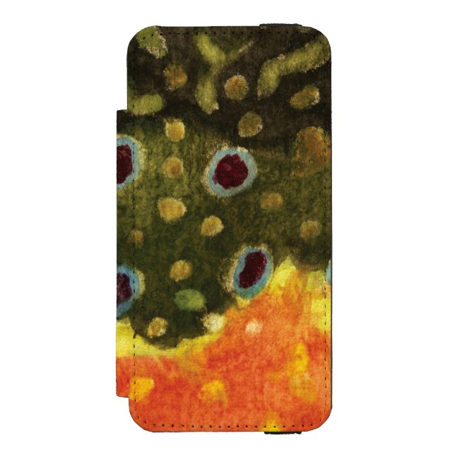 Brook Trout Fish Incipio iPhone Wallet Skal (Folio Framsidan)