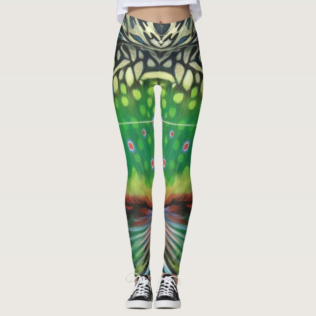 Brook Trout Fish Leggings (Framsida)