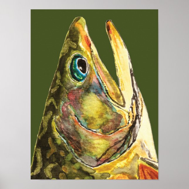 Brook Trout Fisherman Poster (Framsidan)