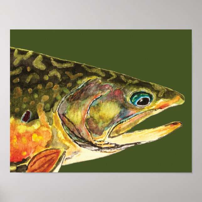 Brook Trout Fisherman Poster (Framsidan)
