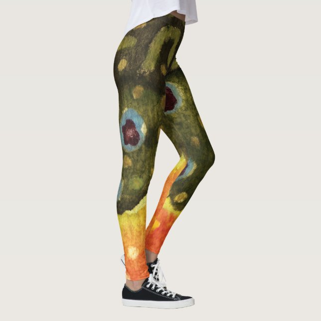 Brook Trout Fishing Ichthyology Leggings (Höger)