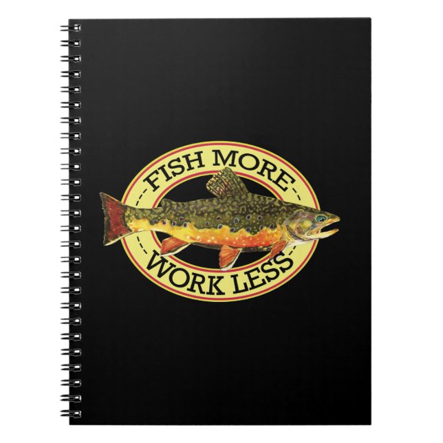 Brook Trout Fly Fishermans Anteckningsbok Med Spiral (Framsidan)