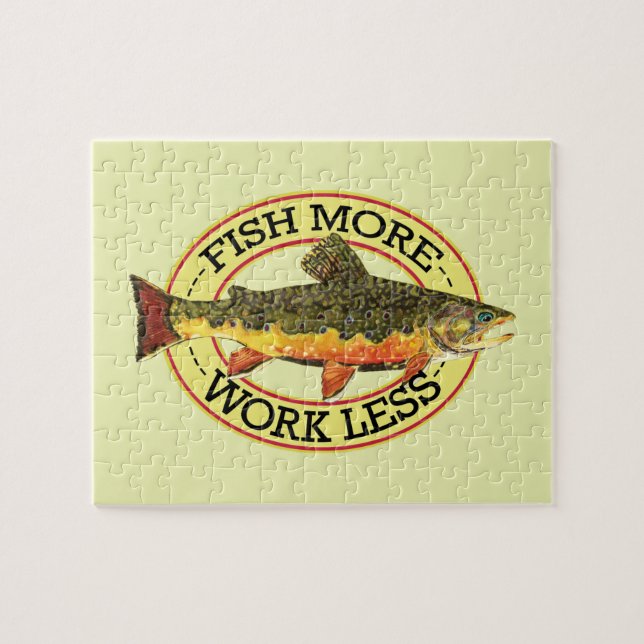 Brook Trout Fly Fishermans Pussel (Horisontell)