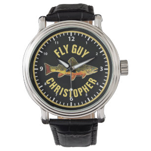 Brook Trout Flygfiske FLY GUY Anpassningsbar Angle Armbandsur