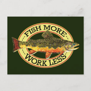 Brook Trout Flygfiske Vykort