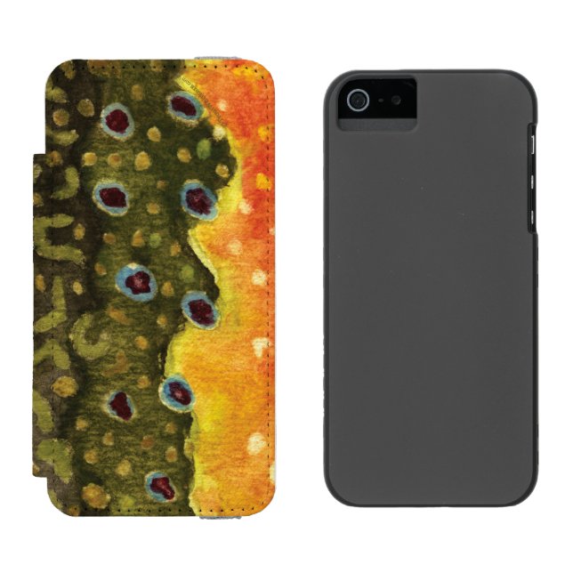 Brook Trout-Flygfisket Incipio iPhone Wallet Skal (Sida vid Sida)