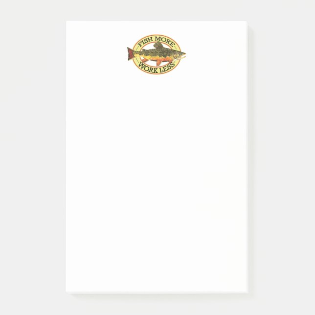 Brook Trout-Flygfisket Post-it Block (Framsida)
