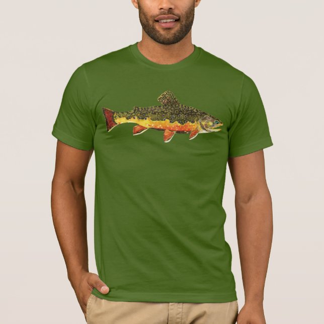 Brook Trout-Flygfisket T-shirt (Framsida)